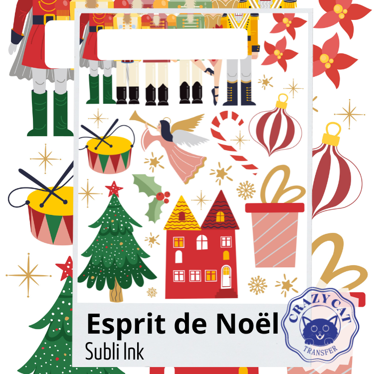 Papier transfert pour sublimation : Esprit de Noël