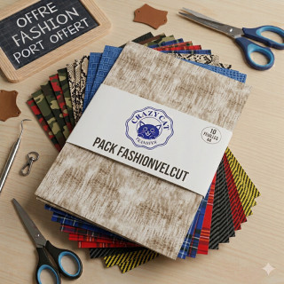 Pack FashionVelcut : 10 Flex Velours A4 à Motifs | CrazyCat