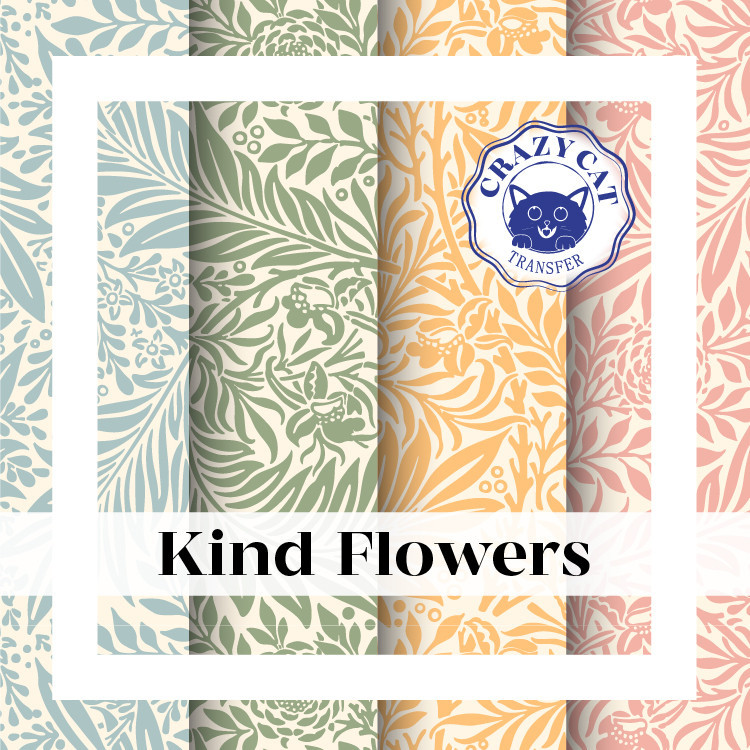 Vinilo textil a diseño Kind Flowers