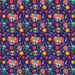 Vinilo textil a diseño Calaveras